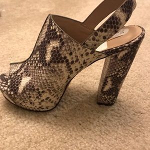 Snake skin heels